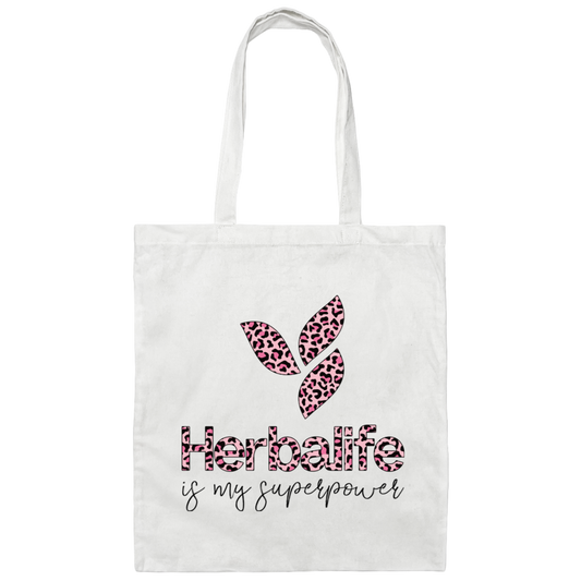 Herbalife New Logo Leopard Canvas Tote Bag