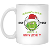 Grinchmas Whoville University, Est 1957, Grinch Xmas, Merry Christmas, Trendy Christmas White Mug