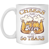 Cheers For 60 Years Old, Love 60th Birthday, Love Beer, Best 60th Birthday White Mug