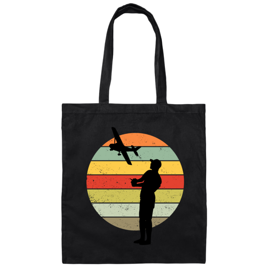 Builder Airplane Retro Gift Model Flight Model Gift Boyfriend Canvas Tote Bag