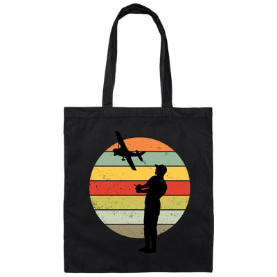 Builder Airplane Retro Gift Model Flight Model Gift Boyfriend Canvas Tote Bag