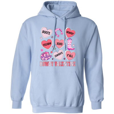 Howdy Valentine, Love Cowboy, Cowboy Valentine Pullover Hoodie