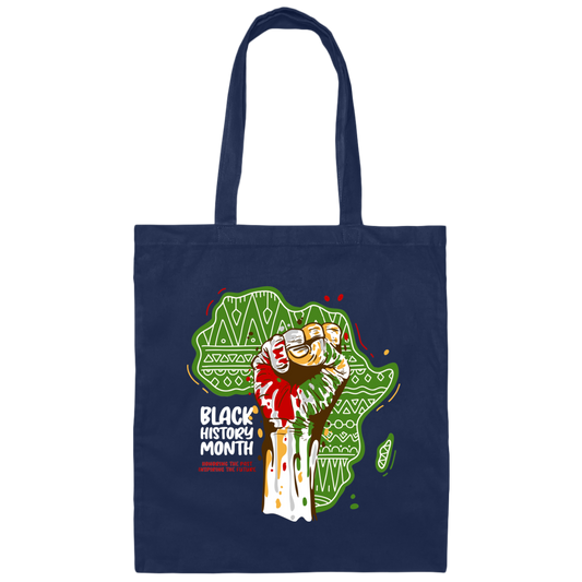 Black History Month Honoring The Past Inspiring The Future Canvas Tote Bag