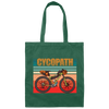 Retro Cycopath Funny Vintage Bicycle Cyclist Humor Gift Canvas Tote Bag