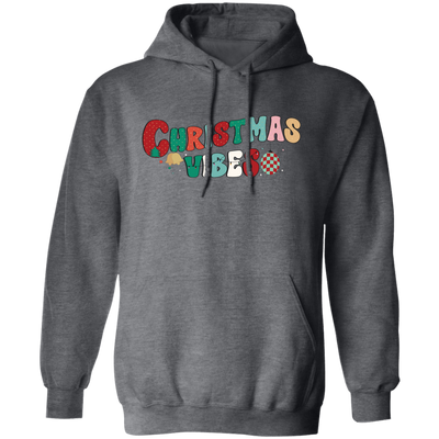 Christmas Vibes, Retro Christmas, Merry Christmas, Trendy Christmas Pullover Hoodie