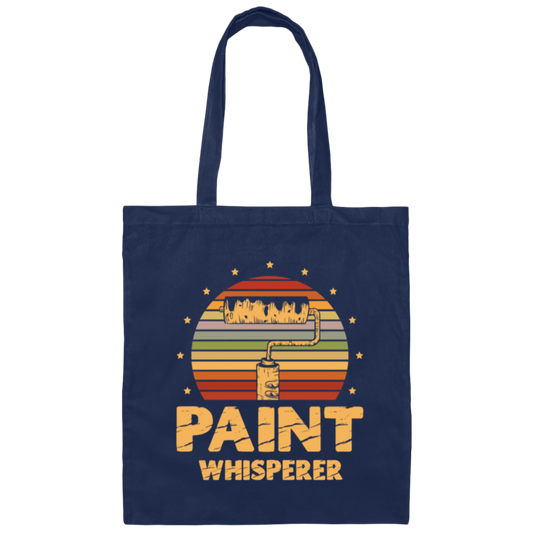 Love To Paint, Retro Paint Lover, Paint Whisperer Love Gift Canvas Tote Bag