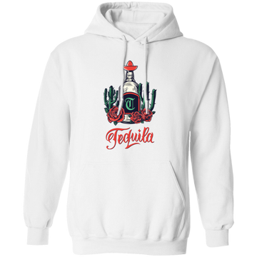 Tequila Bottle, Wine Bottle Central Cactus Forest Pullover Hoodie