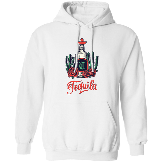 Tequila Bottle, Wine Bottle Central Cactus Forest Pullover Hoodie