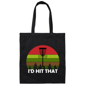 I would Hit That Disc Golf Retro, Vintage Golf Funny Canvas Tote Bag