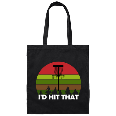 I would Hit That Disc Golf Retro, Vintage Golf Funny Canvas Tote Bag