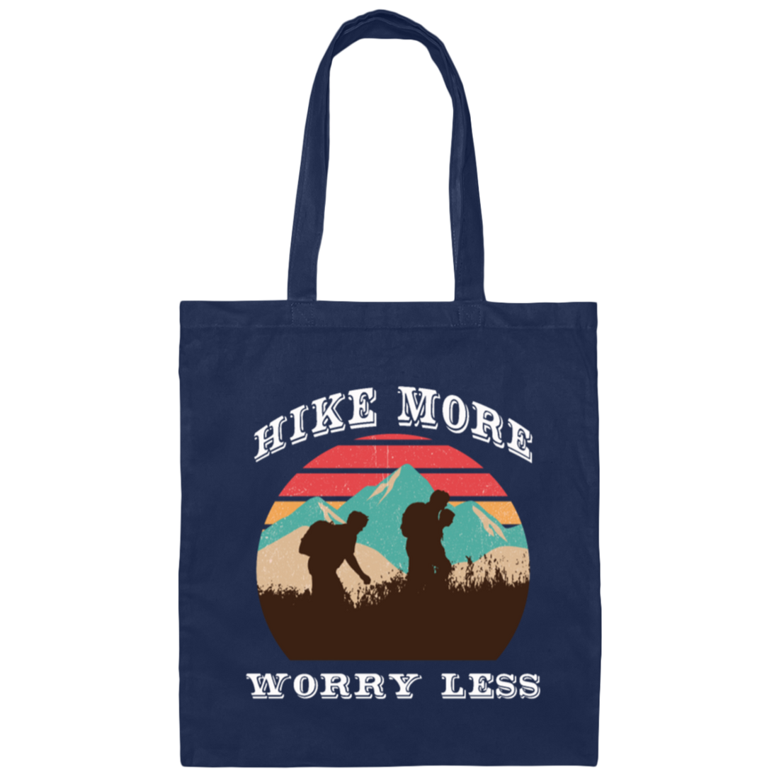 Retro Hiking Vacation Hiking Outfit For Hobby Climber Canvas Tote Bag