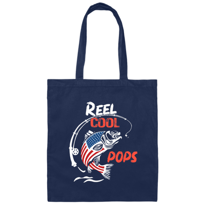 Reel Cool Pops, Love To Go Fishing, Love Fish, American Fish Gift Canvas Tote Bag