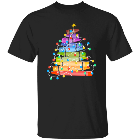 Crayon Xmas Tree, Xmas Tree Made From Crayon, Xmas Lights, Merry Christmas, Trendy Christmas Unisex T-Shirt