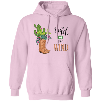 Wild As A Wind, Cowboy Template, Cactus Cowboy Pullover Hoodie