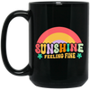 Sunshine Feeling Fine, Groovy Sunshine, Cute Sunshine Black Mug