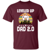 Leveled Up To Dad 2.0, Retro Father's Day, Love Daddy, Vintage City Unisex T-Shirt