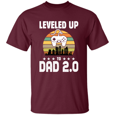 Leveled Up To Dad 2.0, Retro Father's Day, Love Daddy, Vintage City Unisex T-Shirt