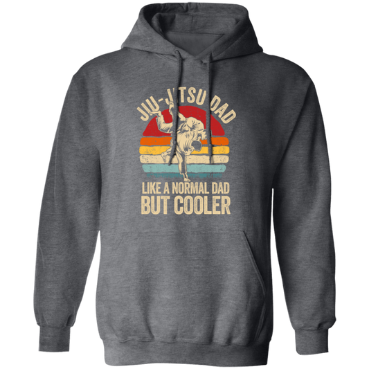 Jiu-Jitsu Dad, Like A Normal Dad But Cooler, Men, Father Vintage Fighter Pullover Hoodie