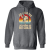 Jiu-Jitsu Dad, Like A Normal Dad But Cooler, Men, Father Vintage Fighter Pullover Hoodie