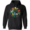 Wild Flowers, Lady Gift, Flowers in A Circle, Love Flowers Pullover Hoodie