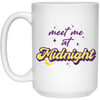 Meet Me At Midnight, Halloween Design, Happy Halloween White Mug