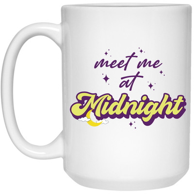 Meet Me At Midnight, Halloween Design, Happy Halloween White Mug