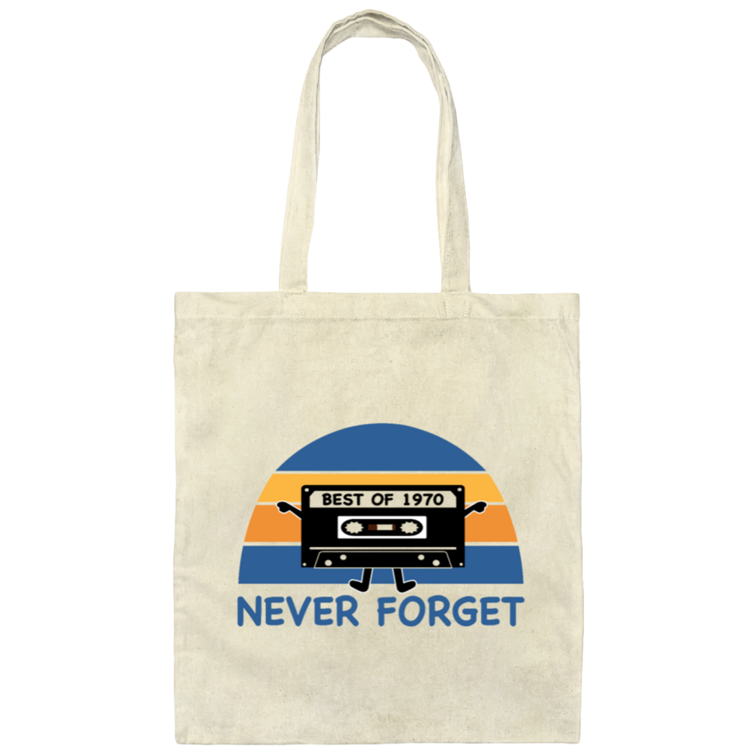 Retro 1970 birthday many years cassette vintage gift Canvas Tote Bag