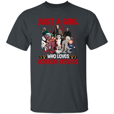 Just A Girl Who Loves Horror Movies, Funny Halloween Unisex T-Shirt