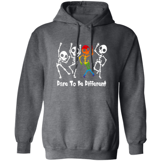 Lgbt Skeleton, Dare To Be Different, LGBT Pride, LGBTQ+ Pullover Hoodie