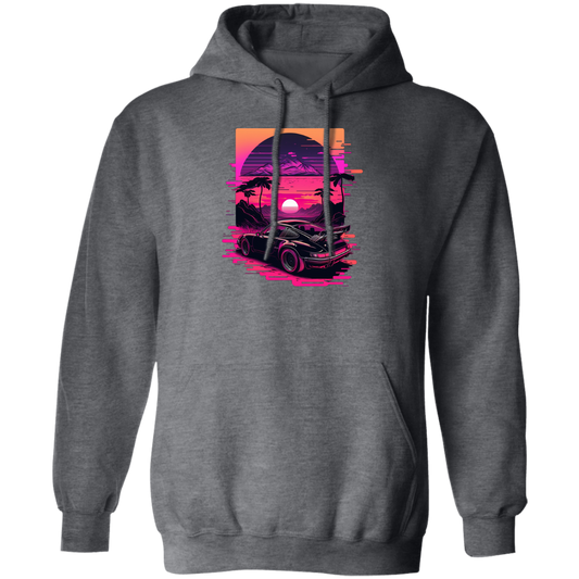 Race Car, Car Lover, Racing Car In Neon, Best Car Gift, Car On Race Pullover Hoodie