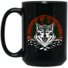 Cool Wolf, Wolf Lover Gift, The Wild Gift, Retro Wolf, Wildwolf Love Gift Black Mug