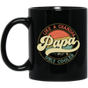 Like A Grandpa Papa, Only Cooler, Retro Cool Grandpa Black Mug