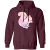 Squirrel Silhouette, Watercolor Squirrel, Animal Silhouette Pullover Hoodie