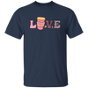 Love Valentine, Leopard Lover, Pink Cup Of Coffee, Valentine's Day, Trendy Valentine Unisex T-Shirt