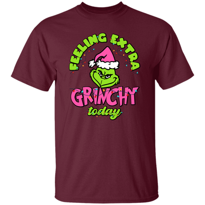 Feeling Extra Grinchy Today, Pink Grinchmas, Green Grinch, Merry Christmas, Trendy Christmas Unisex T-Shirt
