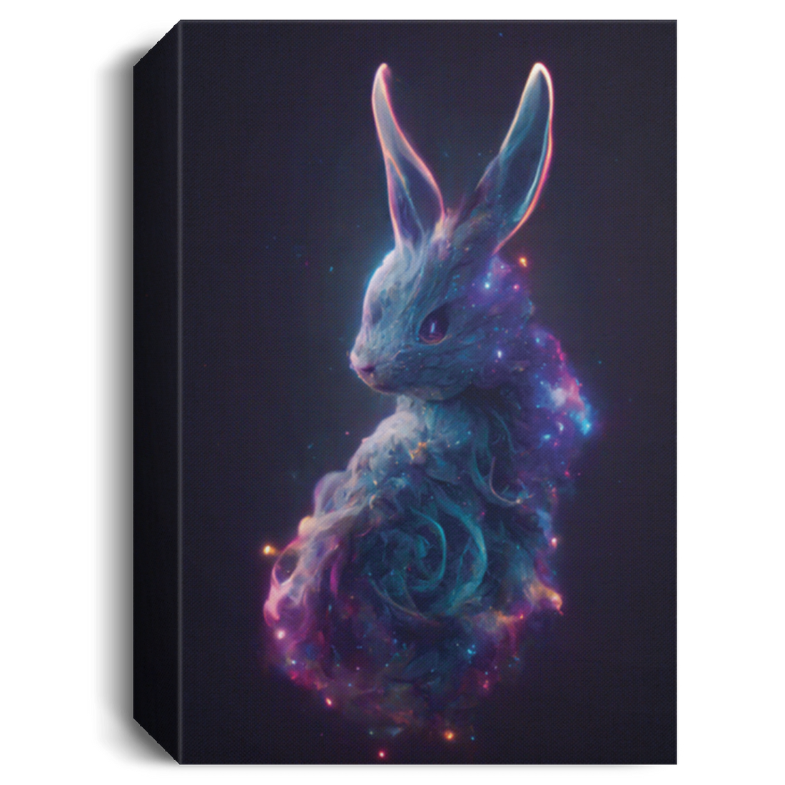 Galaxies Bunny, Spirals In Space, Nebulae In The Shape Of A Rabbit Canvas