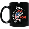 Reel Cool Pops, Love To Go Fishing, Love Fish, American Fish Gift Black Mug