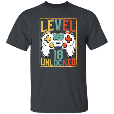 Level 18 Unlocked, Birthday 18th, Video Games Lover, Best 18th Gift Unisex T-Shirt