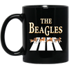 The Beagles, Dogs Hunt Bunnies, 4 Dogs, Beagle Dogs Black Mug