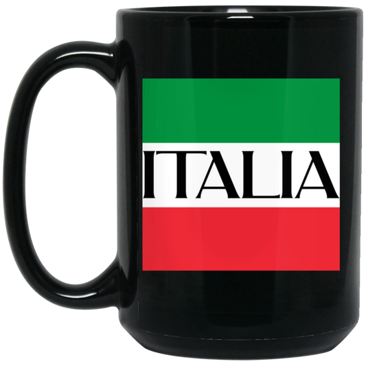 Italian Pride, Italia Flag, Italia Trip, Italy Souvenir Black Mug