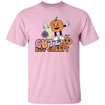 Cute But Creepy, Pumpkin And Ghost, Creepy Pumpkin Unisex T-Shirt