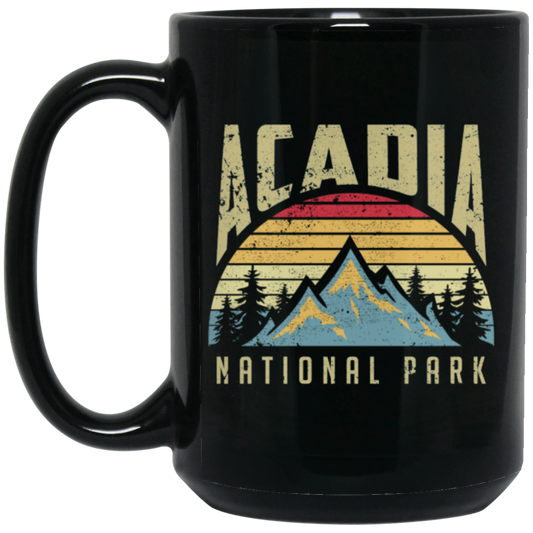 Acadia National Park, Love National Park, Love Acadia, Best Park Black Mug