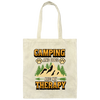 Funny Caravan Camping, Camper Dog Is My Therapy Saying Gift Canvas Tote Bag