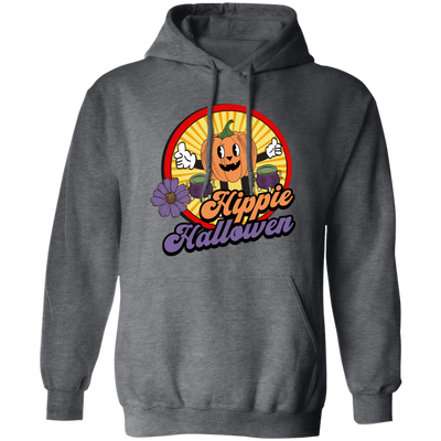 Hippie Halloween, Groovy Halloween, Groovy Pumkpin Pullover Hoodie