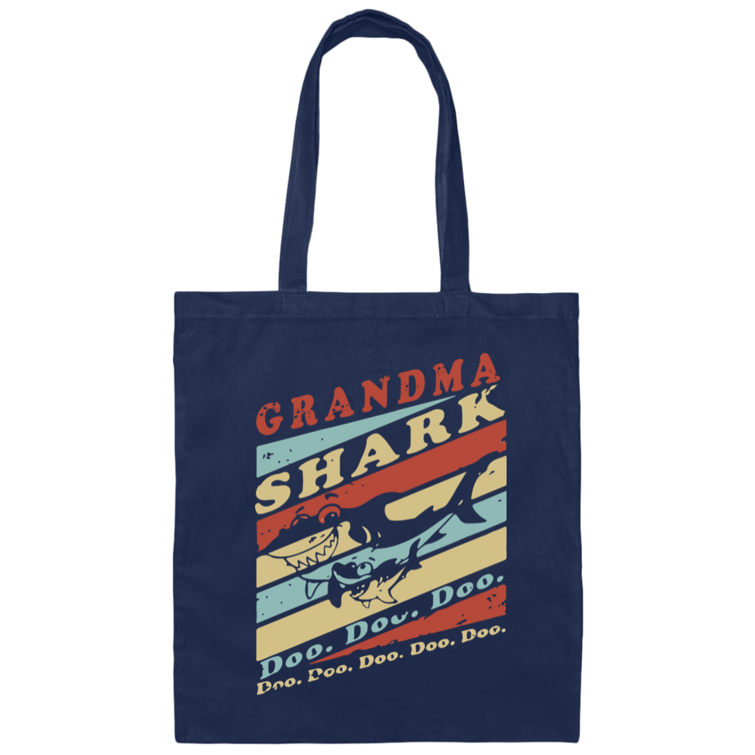 Grandma Shark Doo Doo Love Shark Gift Funny Shark Gift Canvas Tote Bag