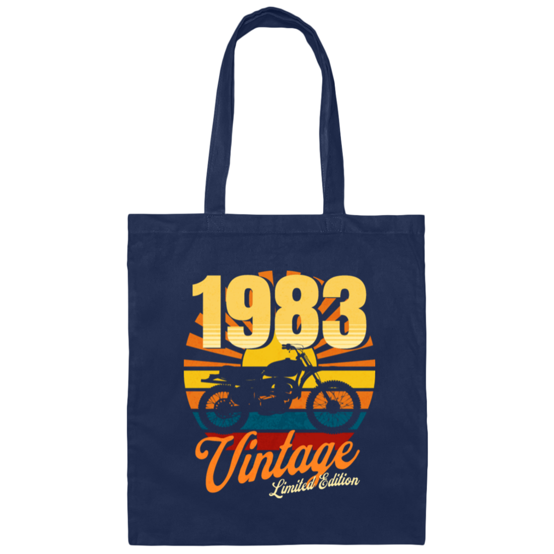 Vintage 1983 Gift, Motorbike Lover, Born In 1983, Limited Edition Canvas Tote Bag