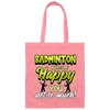 Badminton Love, Shuttlecock Racket Sport Hobby Gift Canvas Tote Bag