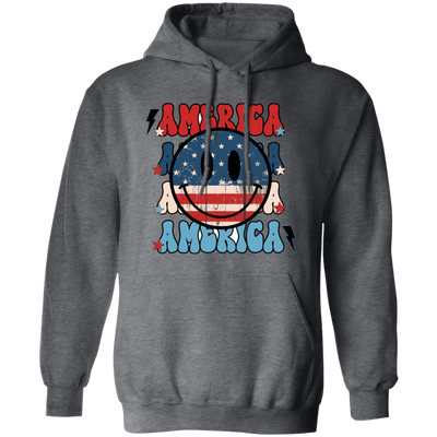 America, American Smiley, Smile Icon, America Smile Pullover Hoodie