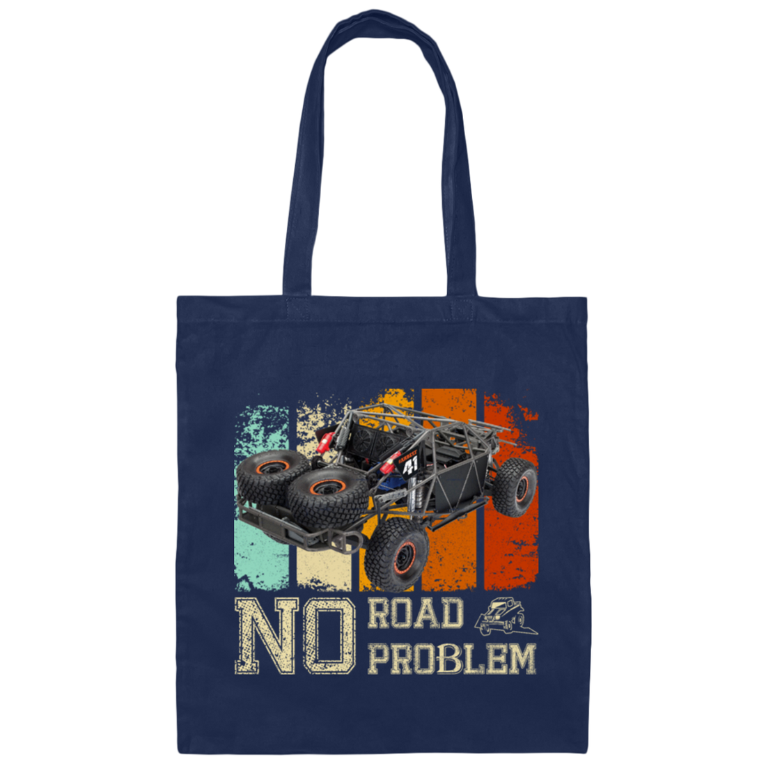 Sport Car Lover, No Road Problem Gift, Retro Ccar Lover Canvas Tote Bag