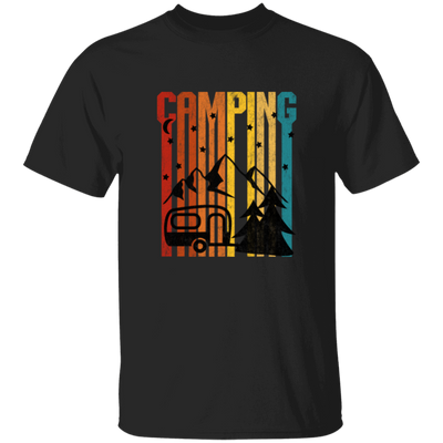 Moon Camper, Camping Under The Moon By Maintain Of Lake, Great Gift For Lover Unisex T-Shirt